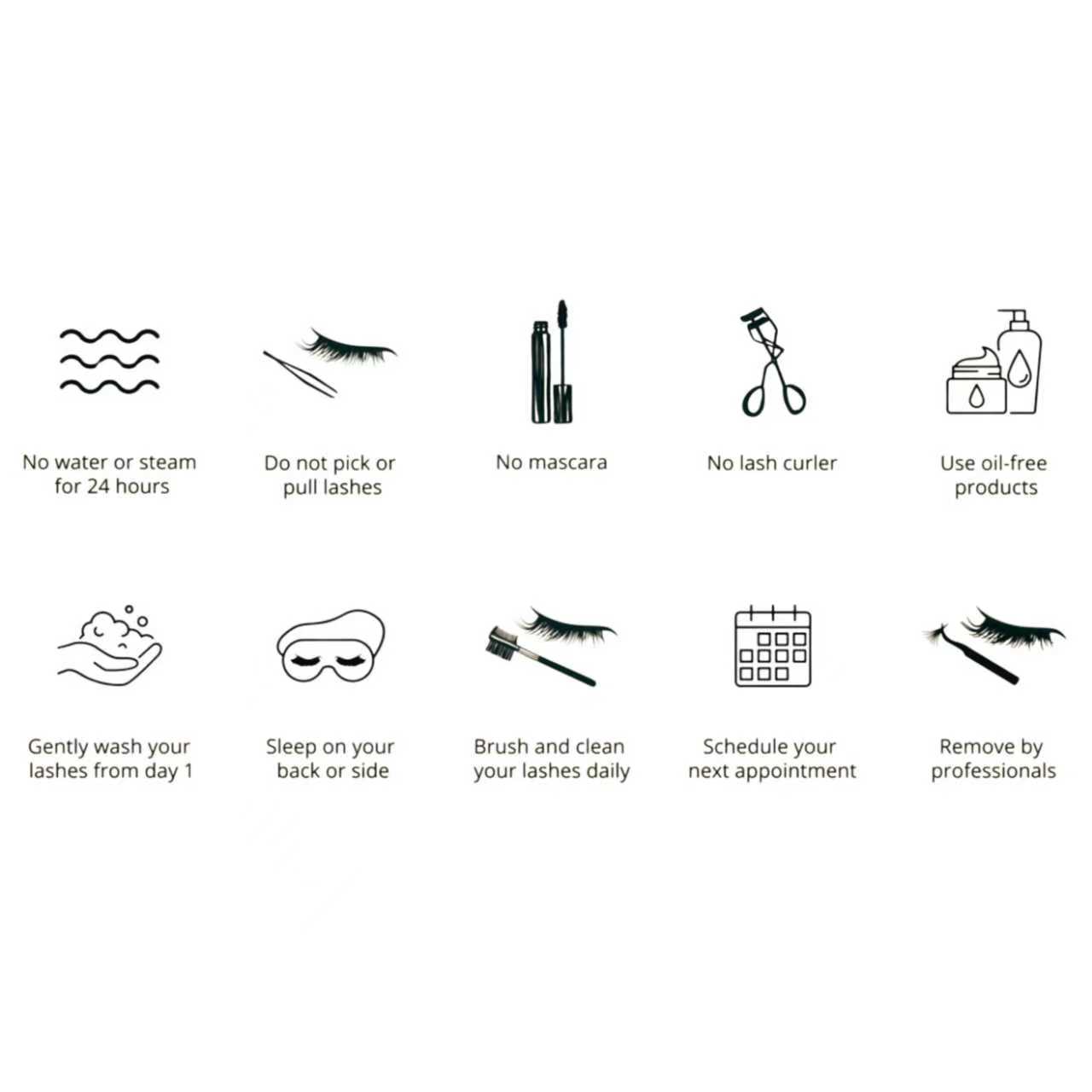 Yee Eyelashes aftercare guide