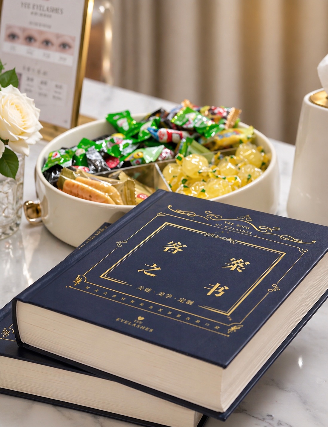 Yee Eyelashes guestbook and client treats